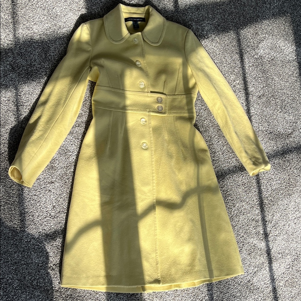 French Connection Sunny Yellow Trench Coat